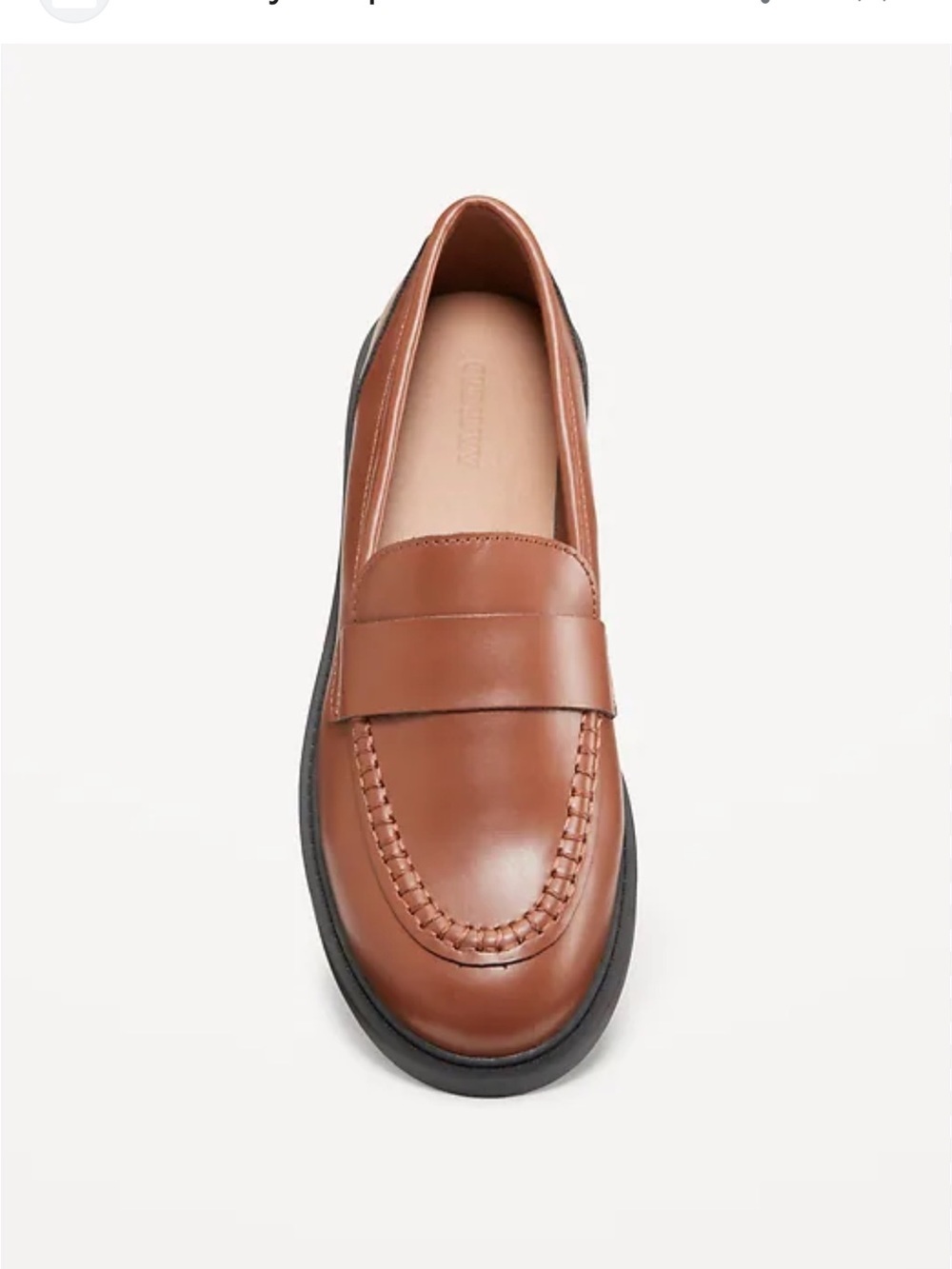 Old Navy Classic Cognac Brown Penny Loafers Women's Size 10 NEW